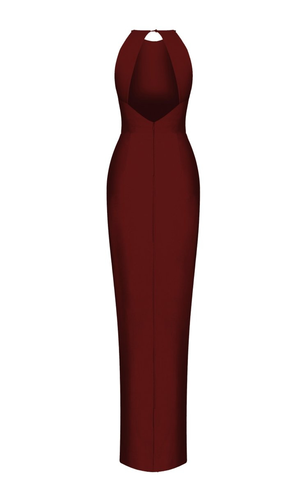 Платье макси из крепа с горловиной халтер