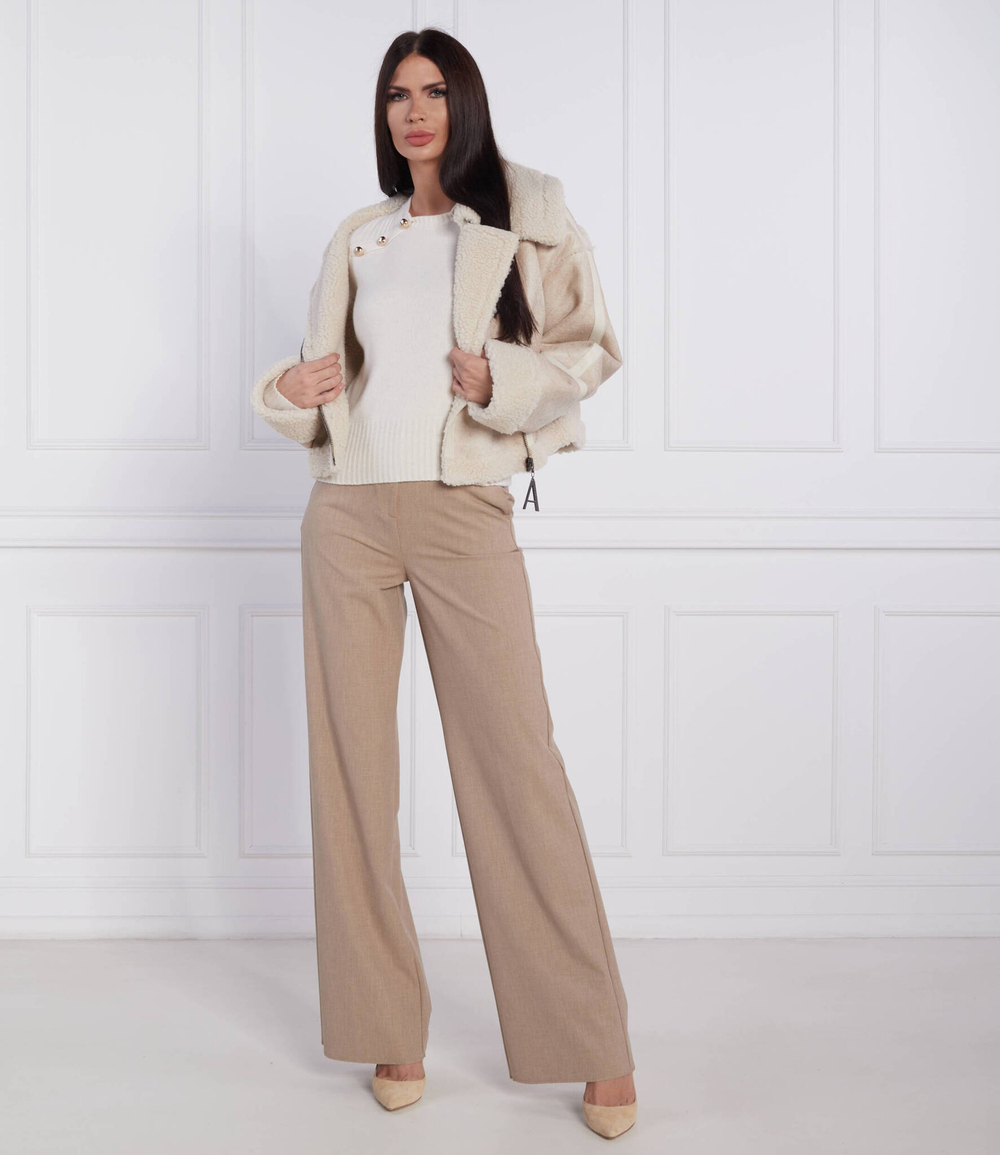 Хлопковый свитер Liu Jo - кремовый(CF2344 MA31N)