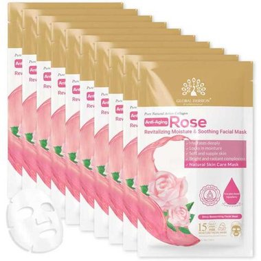 Тканевая маска с экстрактом розы, 10 шт