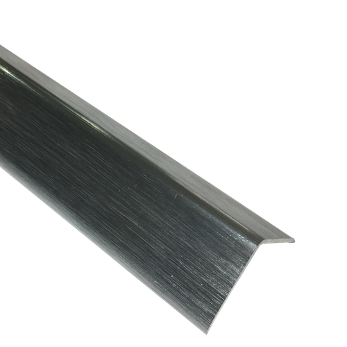 Угол "браш" 20*20мм "DО-1" 2,7м Графит глянец анод. алюм.