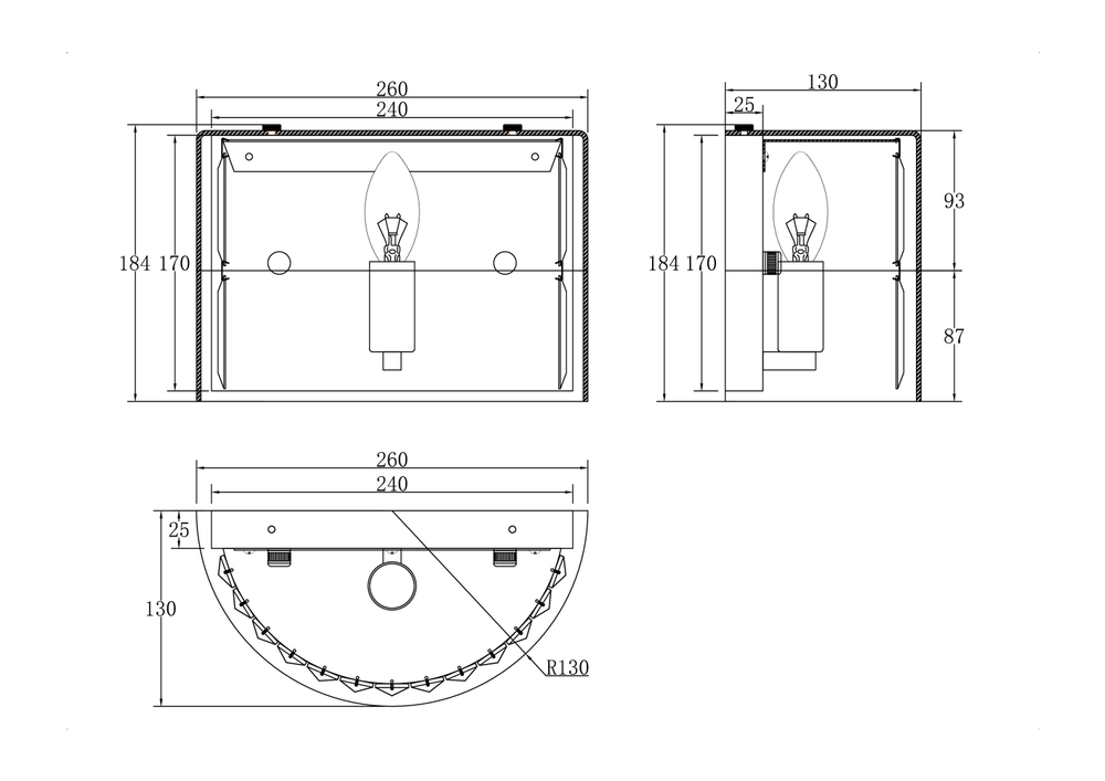 Настенный светильник (бра) Maytoni MOD313WL-01CH