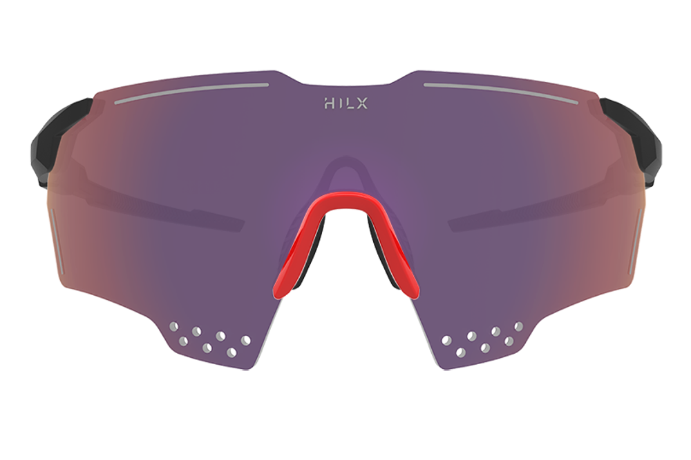 Спортивные очки с диоптриями HILX Gladiator (L) / Matt Black / Red Mirror Lens
