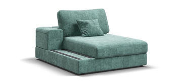 Босс Модуль оттоманка левая Шенилл Глосс минт