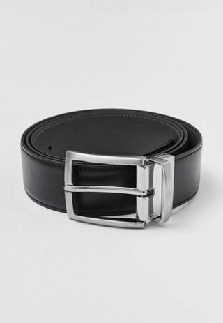 Кожаный ремень 40MM Black/Grey