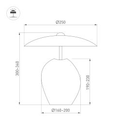 Светильник SP-UMANI-TAB-S25x34-6W Warm2700 (BK, 90 deg, 230V) (Arlight, IP20, Натуральный камень, 5 лет) 061711