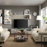 Тумба для ТВ - IKEA BESTÅ/BESTA, 300x42x211 см, серый, Бесто ИКЕА