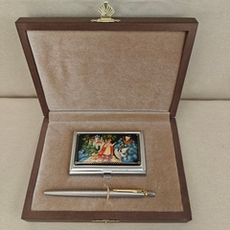 Набор подарочный "Царевна-лебедь" с ручной росписью в футляре