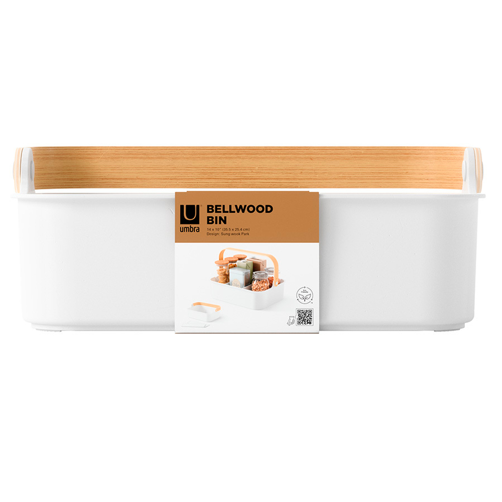 Органайзер bellwood, 37х27 см, белый/натуральное дерево