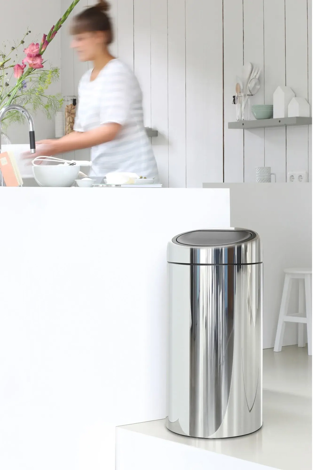 Brabantia Контейнер для мусора Touch Bin Twin 2x20 л полированный