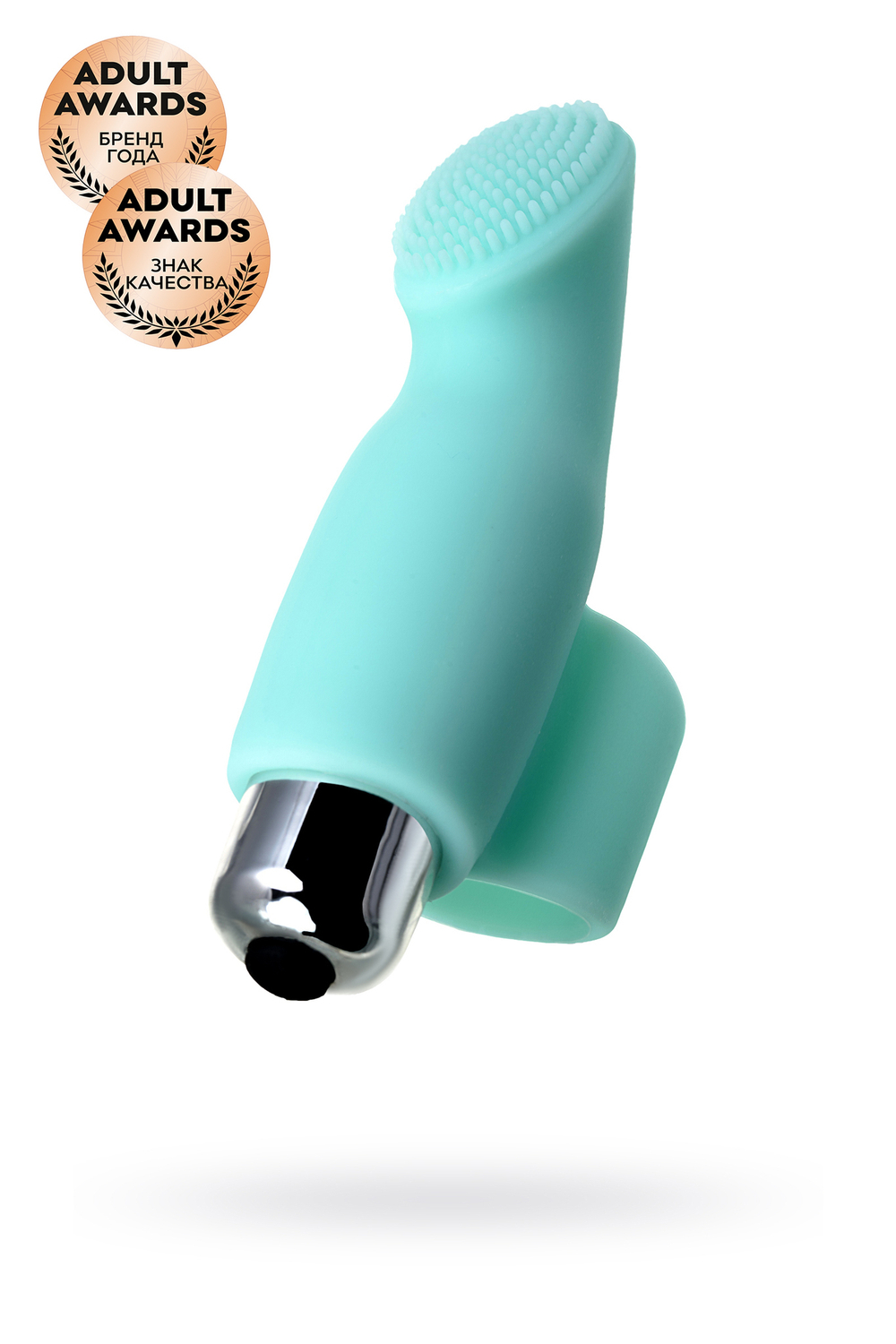 Вибронасадка на палец для клиторальной стимуляции мятная 9 см