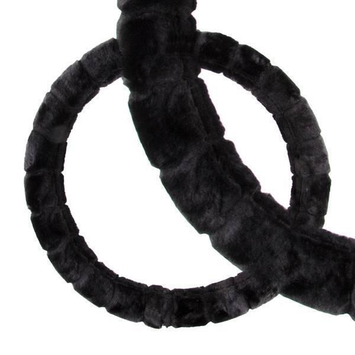 Оплетка руля L Skyway Eco Arctic 1 искусственный мех черная