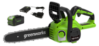 Аккумуляторная цепная пила Greenworks G40CS30IIK4, 2007807UB	,40v, 30 см, АКБ 4 А·ч и ЗУ