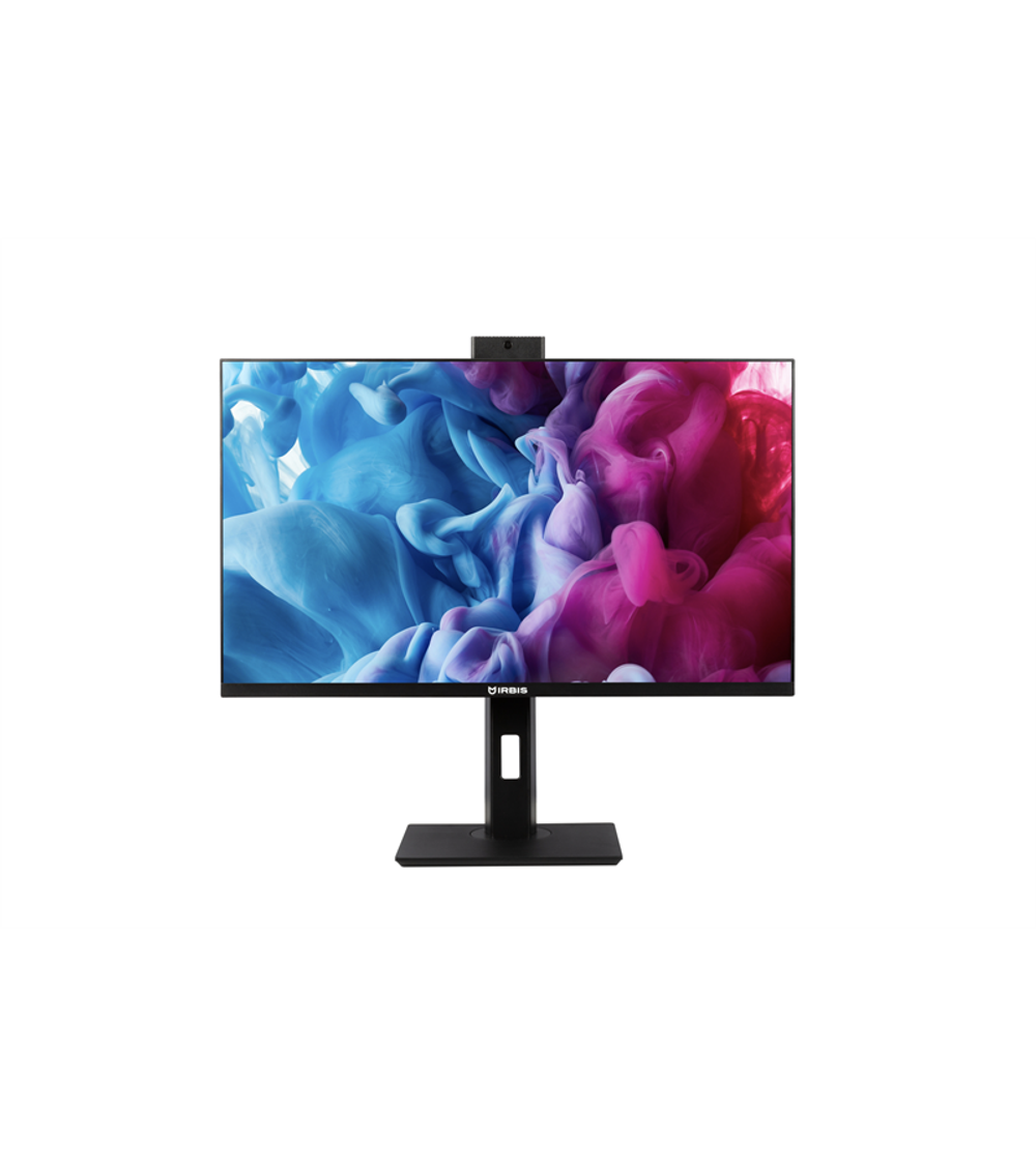 IRBIS SMARTVIEW 24 23.8'' LED Monitor 1920x1080 16:9 IPS 250 cd/m2 1000:1 3ms 178°/178° VGA HDMI DP USB Audio out 75Hz Tilt Height Swivel Pivot Camera 5mp Speak внутр. бп Black 3y (China)