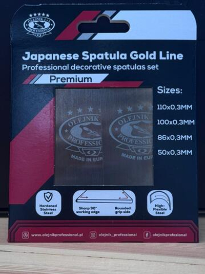 Набор японских шпателей, нержавеющая сталь Flexable 0,3мм. 4 ширины (50,86,100,110мм)