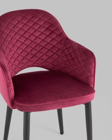 Стул Венера диамант велюр бордовый 2 шт