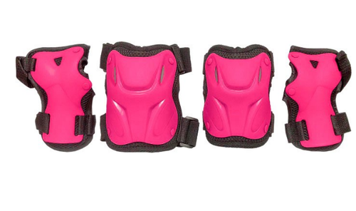 Комплект защитной экипировки Safety line-800 размер M, колени/локти, Розовый