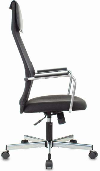 Кресло Бюрократ KB-5M черный TW-01 3C11 сетка/ткань с подголов. крестов. металл хром