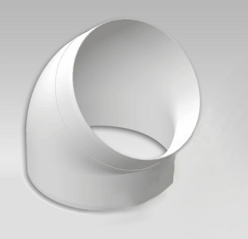 Колено 45 градусов 15ККП45 d150 мм пластиковое