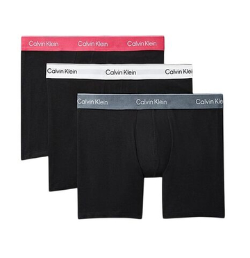 Мужские спортивные боксеры Calvin Klein Briefs Cotton Stretch 3P - black/white/pink