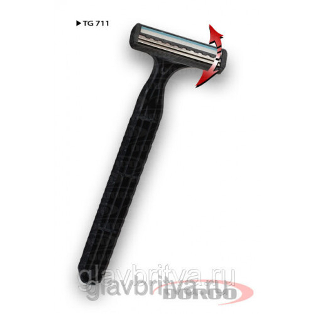 "DORCO" TWIN BLADE Станок для бритья одноразовый с плавающей головкой (5шт)