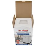 Ведро мусорное с педалью 6 л, крышка с доводчиком, белое матовое, металл, LAIMA ULTRA, 701569