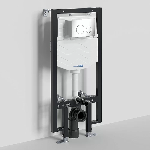 Инсталляция для унитаза WasserKraft Vils 56TLT.010.ME.CH02 с кнопкой хром