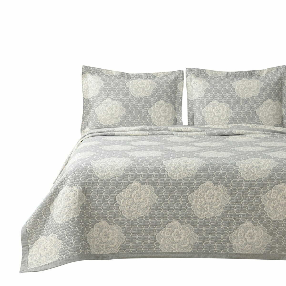 Покрывало 180х240 и декоративная наволочка Arya home Apollo серый