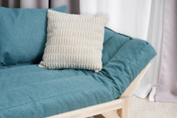 Диван кушетка Элиза, рогожка, изумрудный