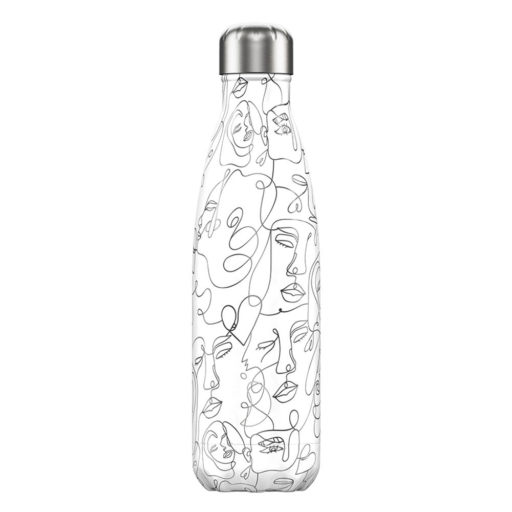 Chilly&#39;s Bottles Термос Line Drawing 500 мл Faces