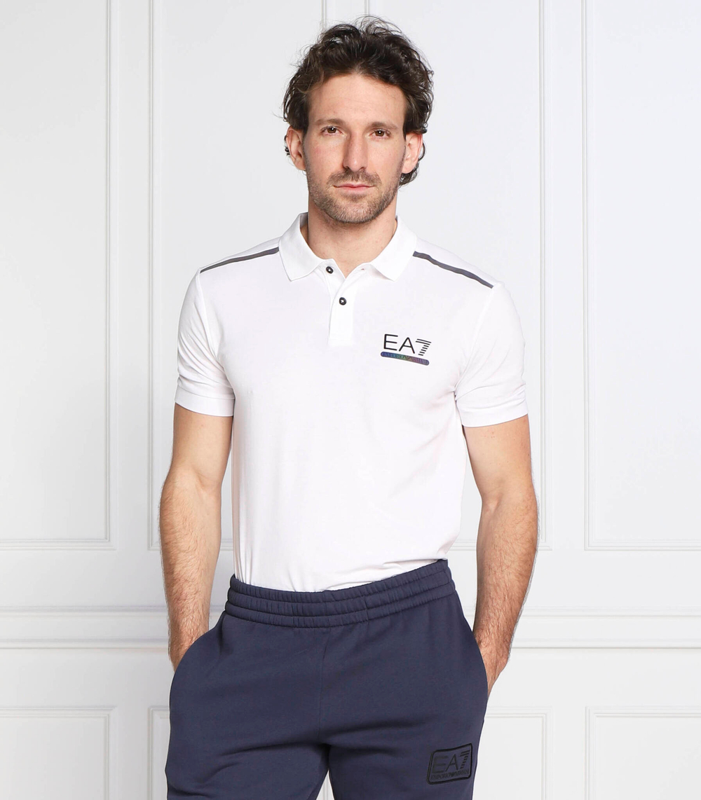поло EA7 - белый(6LPF04 PJAMZ)