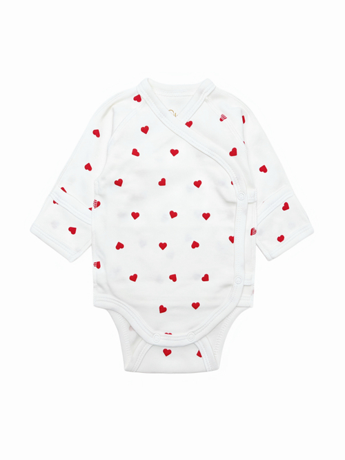 Боди-кимоно Сердечки red (56,62)