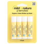 Mild By Nature, Sierra Bees™, органические бальзамы для губ, крем-брюле, 4 шт. по 4,25 г (0,15 унции)