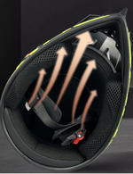 Мотошлем Chengzhou "CG-225", термопластик, размер S, встроенные очки, съёмная подкладка, чёрный