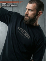 Футболка оверсайз хлопковая черная Legenda Клятва