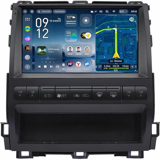 Магнитола для Lexus GX470 J120, Toyota Land Cruiser Prado 120 (любая комплектация, рамка тип 3) - Teyes CC4-PRO монитор 9.5" 2K QLED на Android 13, Snapdragon 778G, AI, CarPlay, DSP, 4G SIM-слот