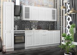 Модульный кухонный гарнитур «Вита» 2400 (Белый), ЛДСП/МДФ, ДСВ Мебель
