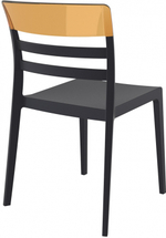 Стул пластиковый Siesta Contract Mone, черный, янтарный