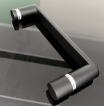 Душевая дверь Abber AG30100B 100x190 профиль Черный стекло прозрачное