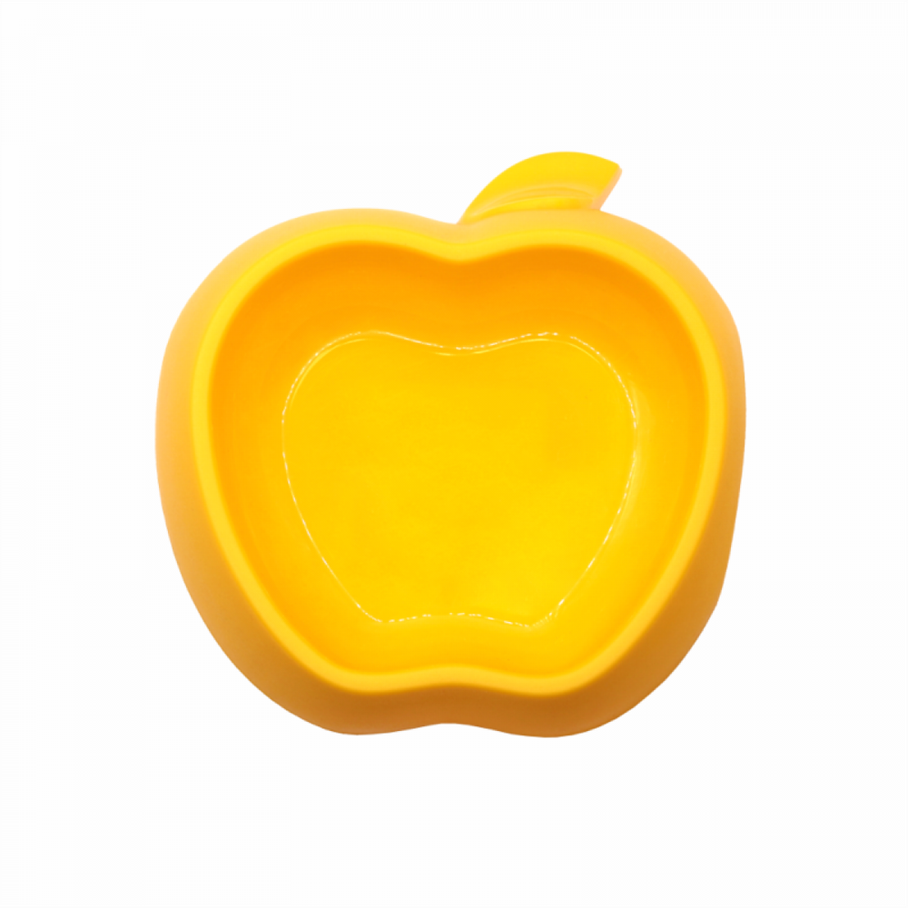 МОСЬКИ-АВОСЬКИ Миска пластиковая для животных Яблоко, желтая, 0,5 л