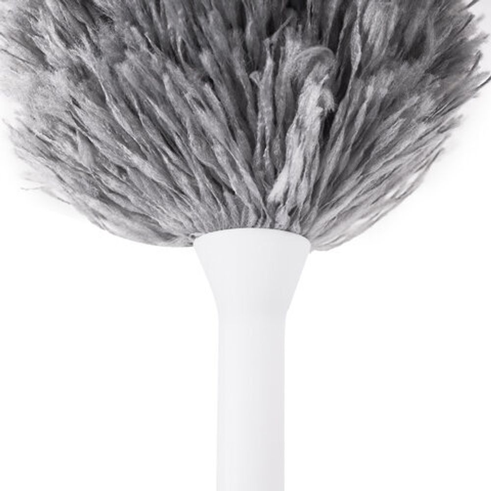 Пипидастр (сметка-метелка) для уборки пыли, метелка 35 см, рукоятка 20 см, серый, LAIMA, 608949