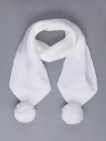 Шарф зимний вязаный с бубонами для детей