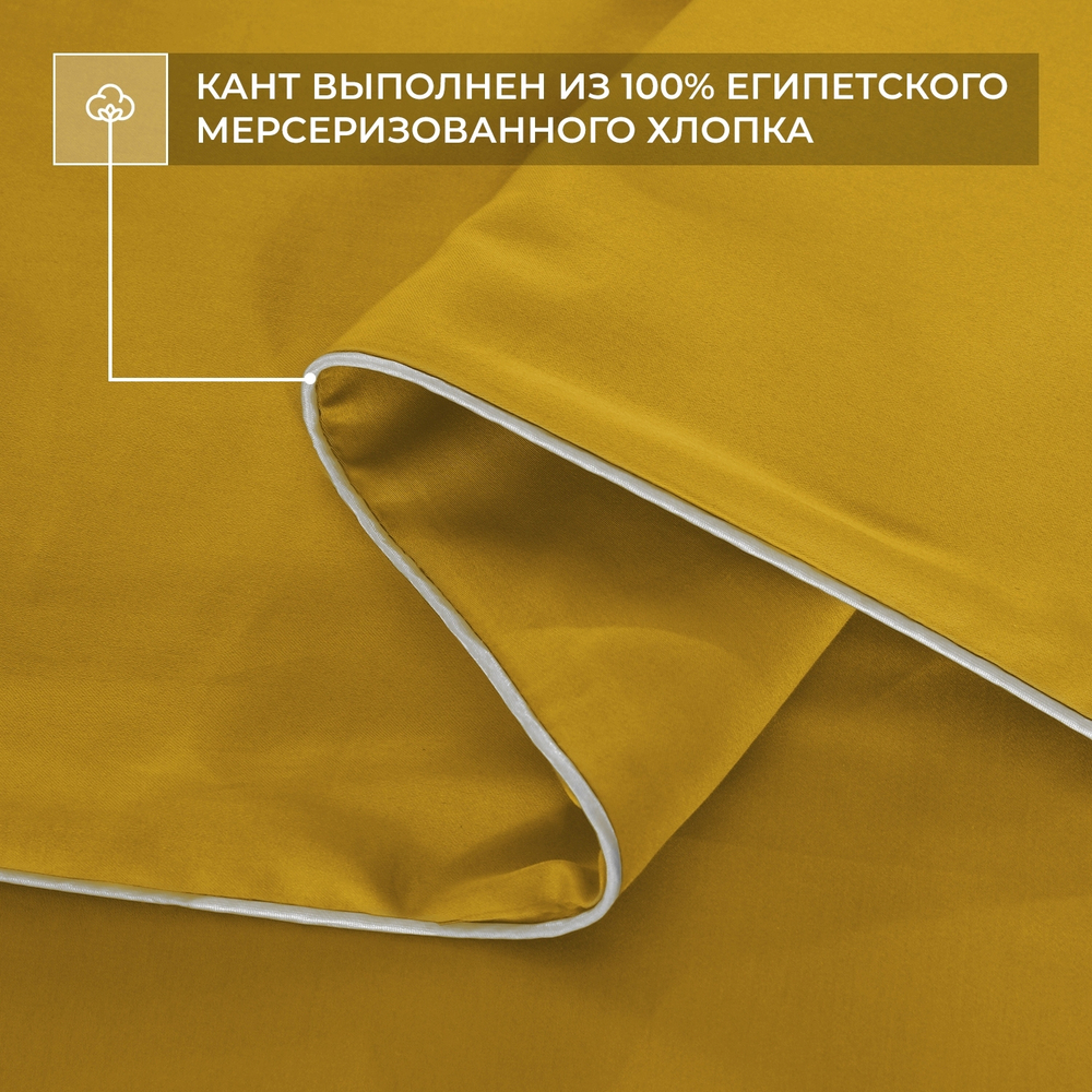 Комплект постельного белья Однотонный Сатин Премиум на резинке OCPR001