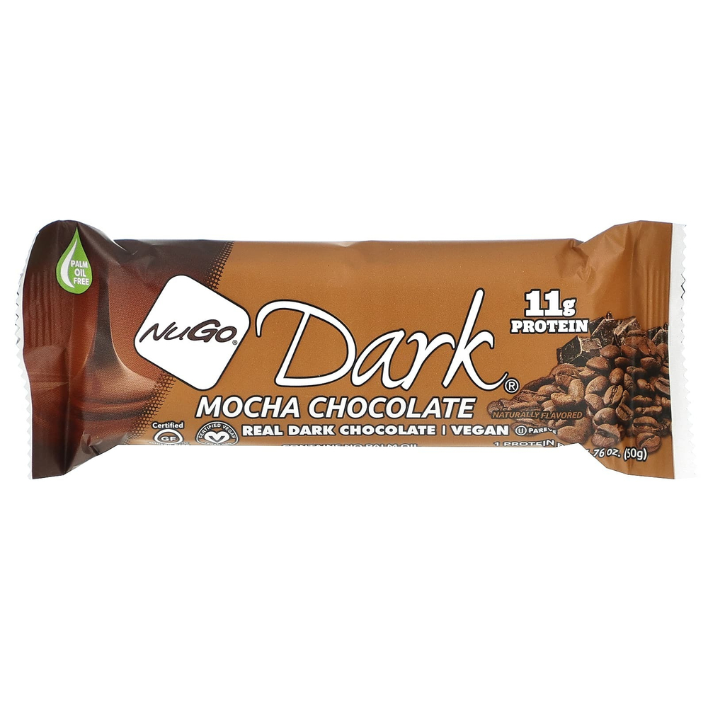 NuGo Nutrition, NuGo Dark®, протеиновые батончики, мокко и шоколад, 12 батончиков, 50 г (1,76 унции)