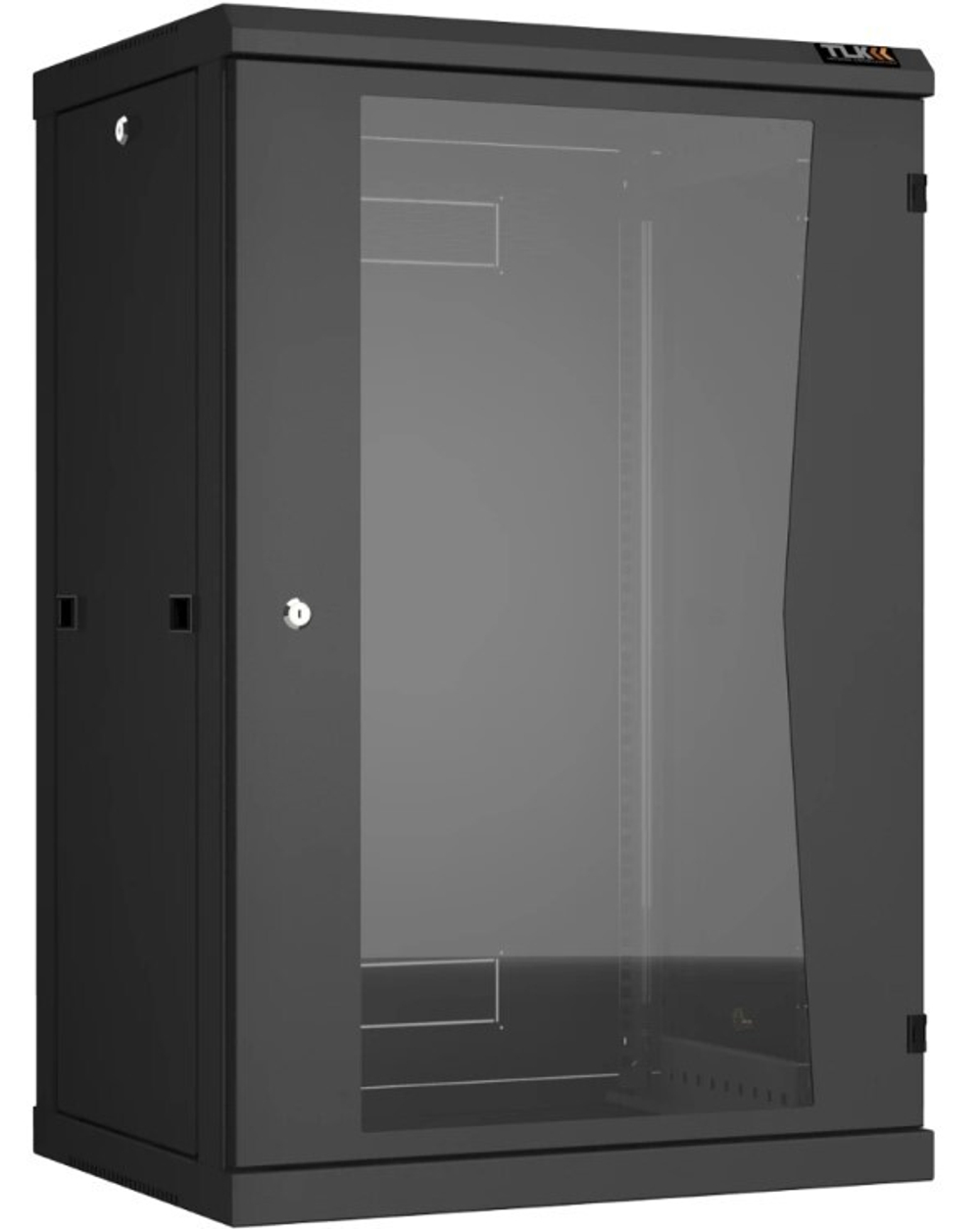 Шкаф настенный 19", 18U TLK TWC-186045-R-G-BK