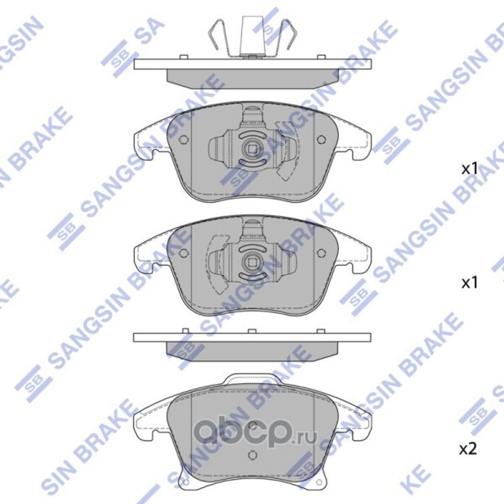 Колодка торм. Ford Mondeo V S-Max с 2015 г. (Sangsin)