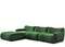 Трехместный компрессионный диван 4626, 290 см, темно-зеленый велюр