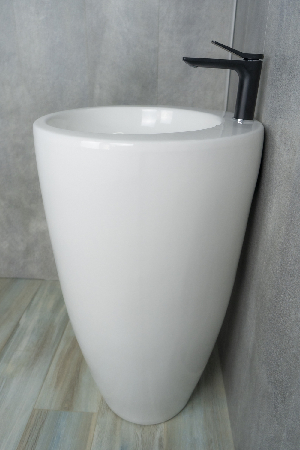 Раковина Gid Nb133 81106 накладная белая 49x49x82