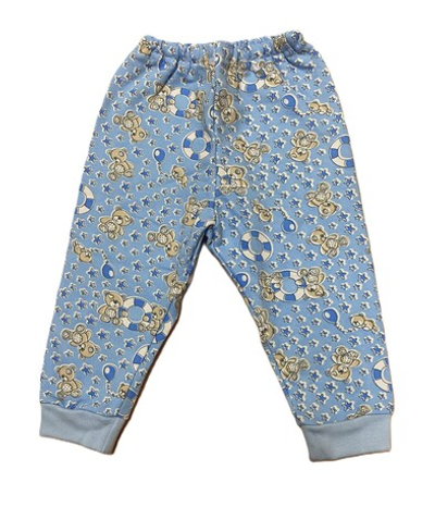 Штанишки с манжетом на резинке из футера (100% хлопок с начесом) на рост 74 см