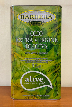 Оливковое масло BARBERA Alive Extra Virgin 3 литра в жестяной канистре Италия