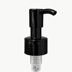 Дозатор для КРЕМА 24 черный с изогнутым  носиком и фиксатором